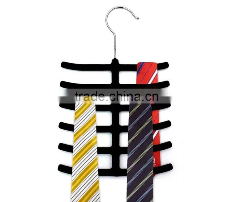 Velvet Hanger Collection Tie Hangers,Flocked Belt Rack
