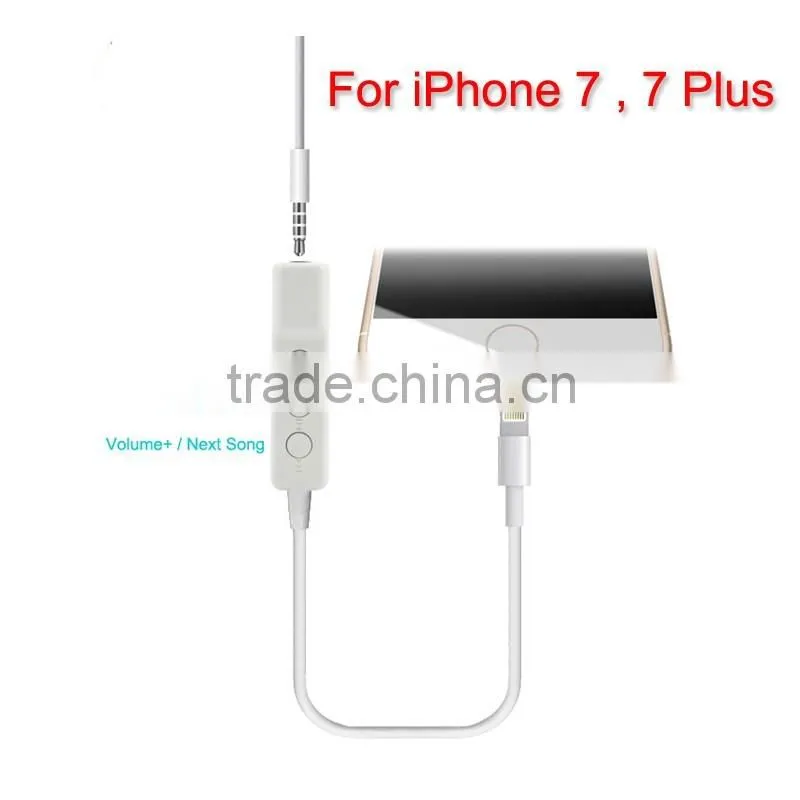 Certified 8pin To Aux Adaptor Cable For Apple I phone7/7plus/6/6s,20cm