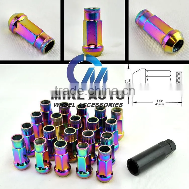 MUTEKI RACING WHEEL LUG NUT 20+1 RAINBOW COLOUR SR48/ open end
