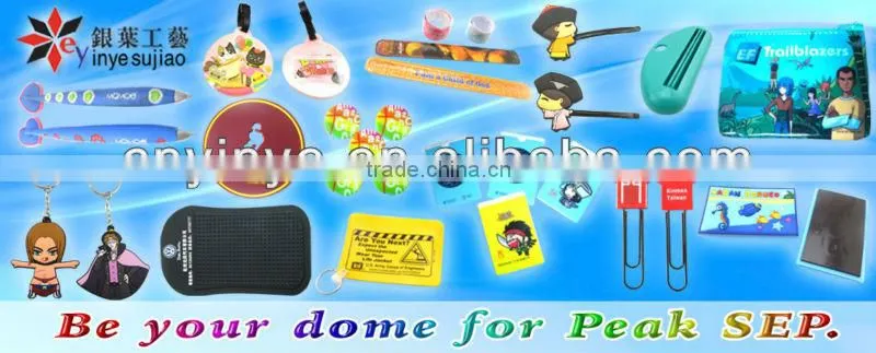 customized Reflective keychain light pvc phone charms