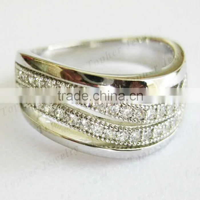 925 Silver Jewelry Set with CZ Stones Micro Pave Setting Wedding Jewelry engagement rings for men
