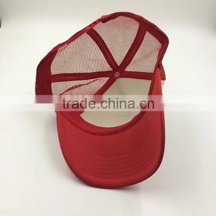 custom design your own logo 5 panel mesh trucker cap