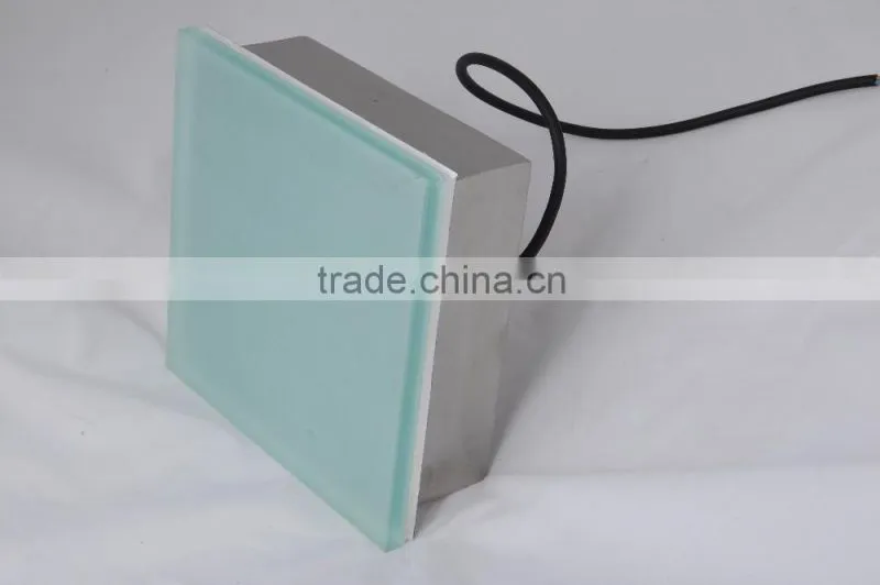 3 years warranty 100*`100 IP67 RGB color square led light solid cast glass bricks