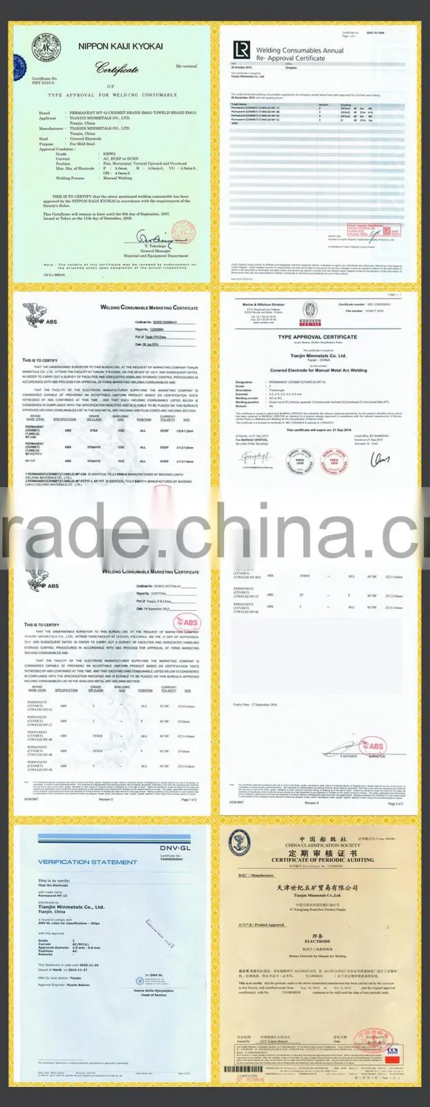 THE ONLY OWNER OF PERMANENT BRAND HARDFACING WELDING ELECTRODE FREE SAMPLE MT-HF60CR25