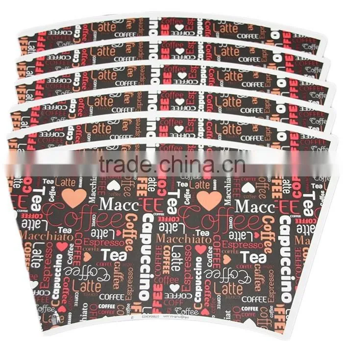 Hangzhou LvYang/GoBest High Quality 12oz coffee cups cover/cups sleeve/paper cups fan with logo