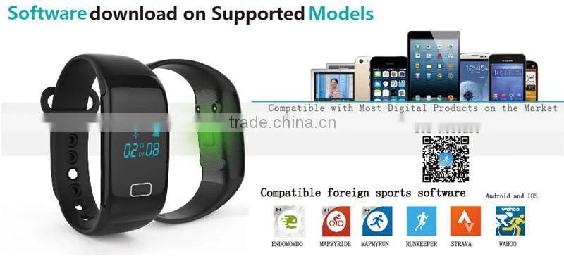 Houway JW018 BT4.0 Smart band bracelet & Heart Rate Monitor Activity fitness Tracker Wristband for IOS & Android smartphone