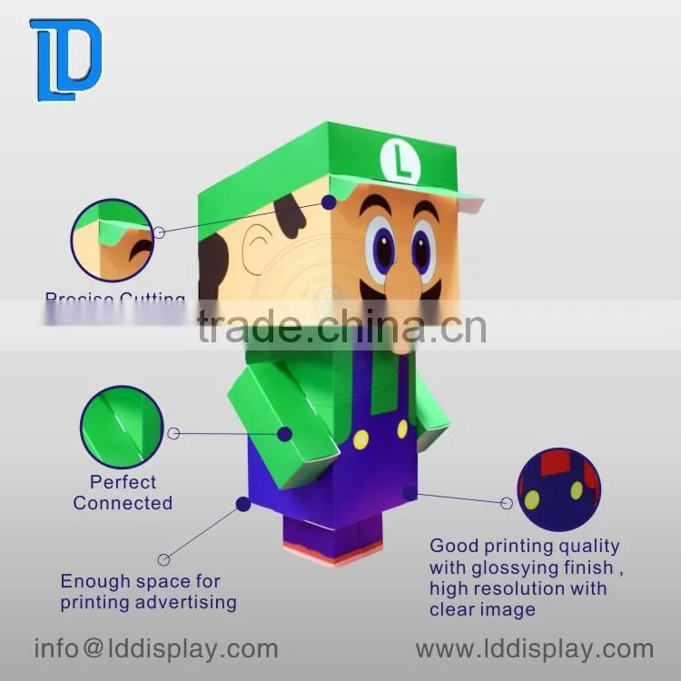 custom cardboard display units, advertising standee, custom cardboard toys