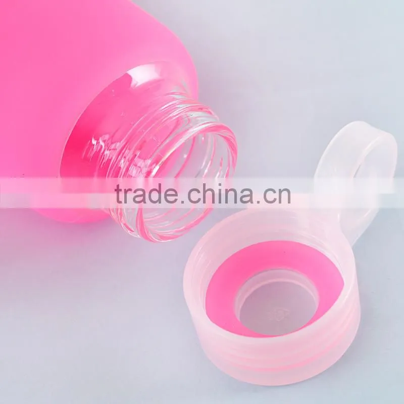 100% Glass 500ml Water Bottle with Silicone Sleeve