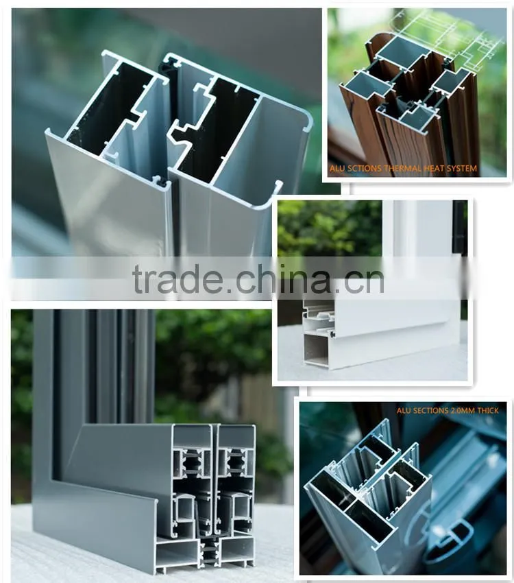 new design aluminum sliding window with sub frame