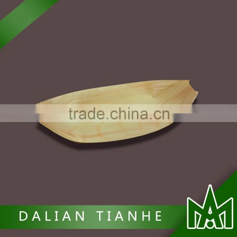 High quality mini wooden boat plate or tray