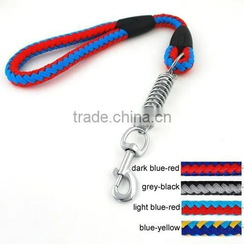 60cm High Quality Factory Price Private Labelling Pet Dog Braided Rope Leash with spring