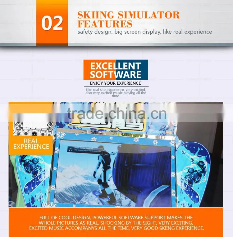 Indoor Coin-Operated Games Dynamic Simulator Skiing Machine Arcade Game Machine For Shopping Mall
