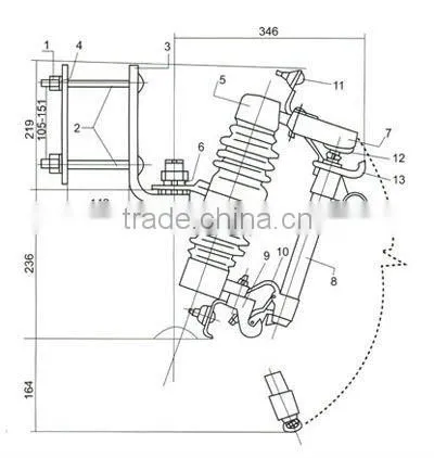 Kumanical Brand High Voltage Fuse Cut Out RTF-1 (High Voltage Fuse 12KV)