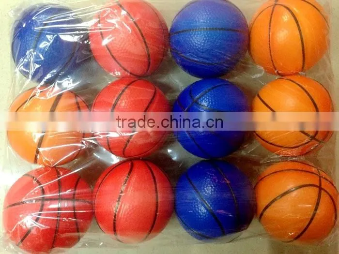 High quality children toy Soft anti stress ball,white Basketball PU foam Ball