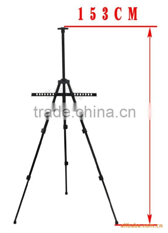 in stock 52-153cm folding metal black tripod easel Artist Painting and Sketch Easel Display Stand