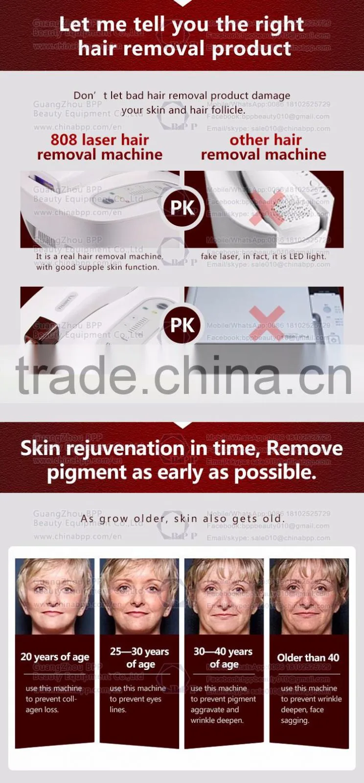Portable and comfortable mini 808 diode laser permanent hair removal