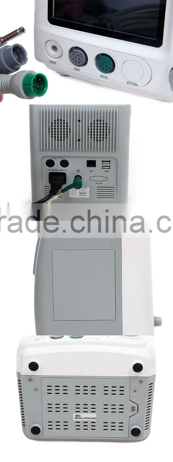 Medical NICU, ICU, OR, CCU Patient Monitoring 7-inch multi-parameter patient monitor with good price