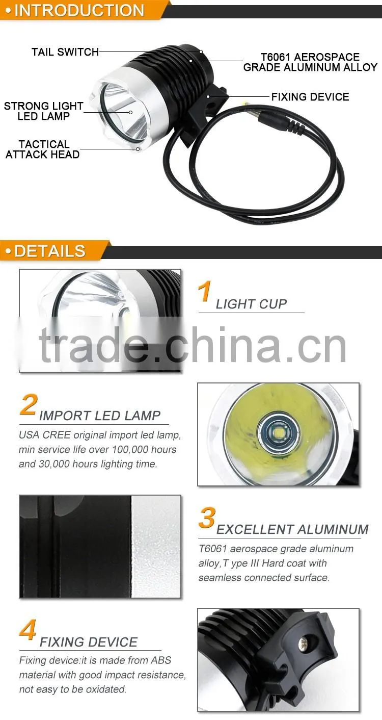 night rider bike flashlight strong power torch bicycle best quality