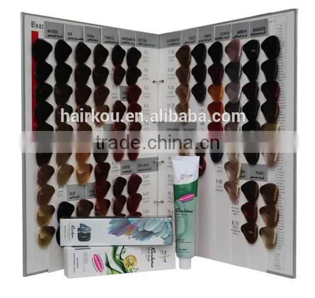 2016 Wholesale Factory Price Professional Hair Color Swatch 15 Colors
