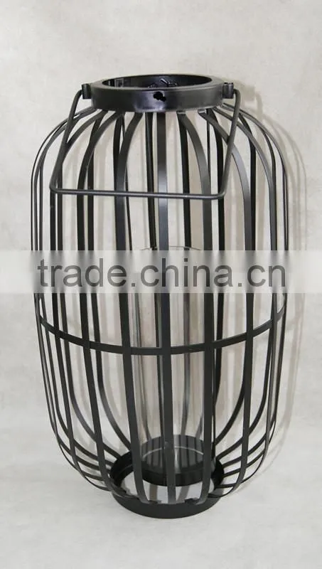 large red metal hanging lantern
