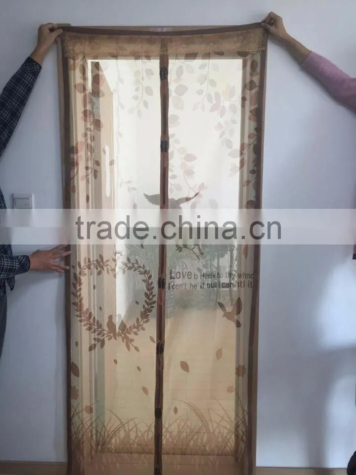 polyester mosquito net DIY mesh magnetic magic screen door
