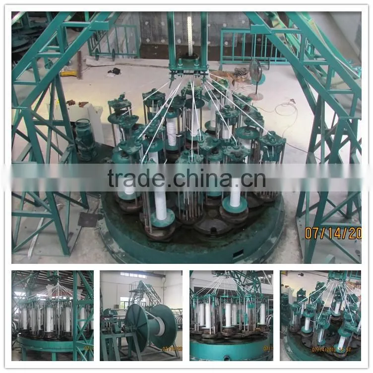 braided hawser rope machine/hawser machine for making rope of multifilament,nylon,dyneema: https://youtu.be/flTrF7Bg4NY