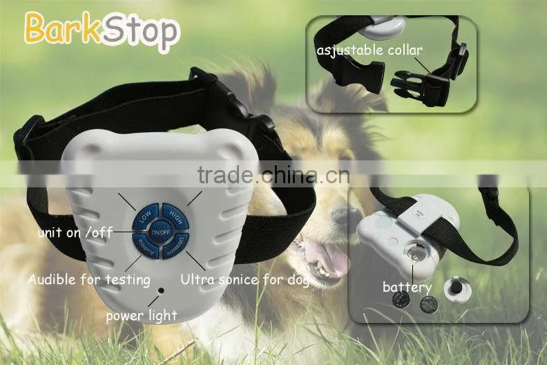 Ultrasonic Dog Anti Stop Barking Control Collar Vibrate Trainner Device