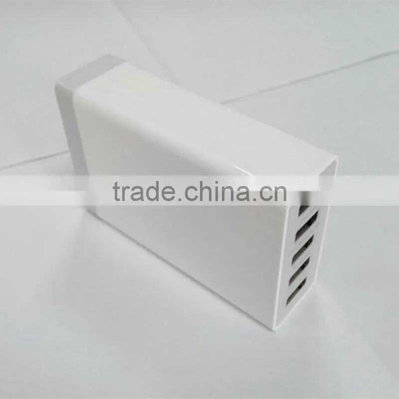 40W 5V 8A 5 Ports USB Charger,home charger,travel charger,wall charger,For iPhone6 iPad Samsung Smart Phone black USB charger