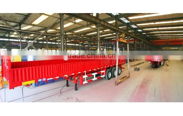 3 axles truck semi trailer 20t 30t 40t side wall trailer dropside semi trailer