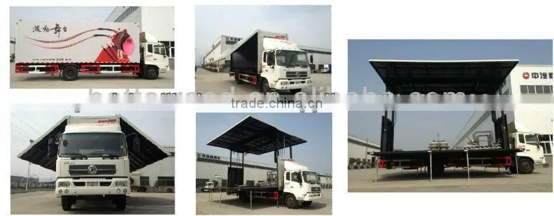 Outdoor high adjustable mobile stage truck