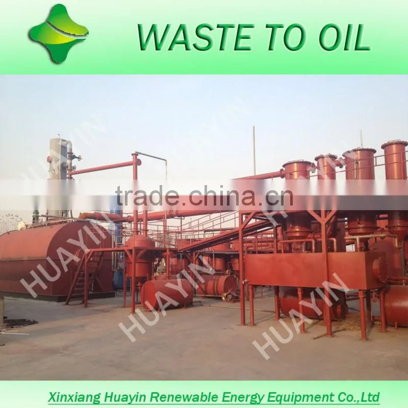 recycling machine for waste tire/plastic oil distillation to fuel oil
