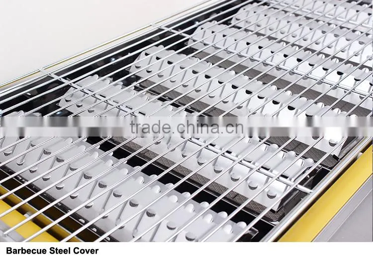 4 small heads coloful painted Environmental Barbecue Grill for commercial use