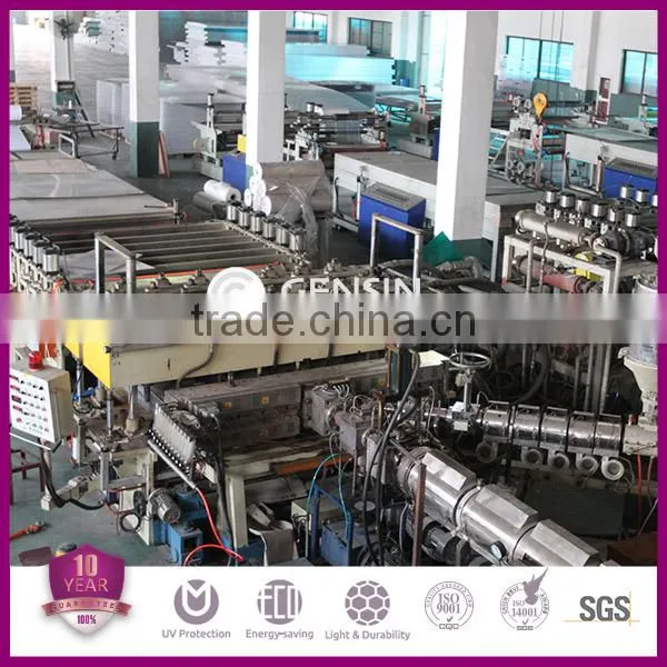 Haining OEM customized 16/18mm 3X-wall polycarbonate hollow sheets 2100*5800mm