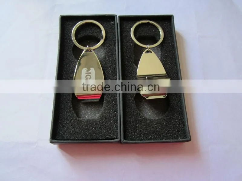 Logo laser engraving metal keychain