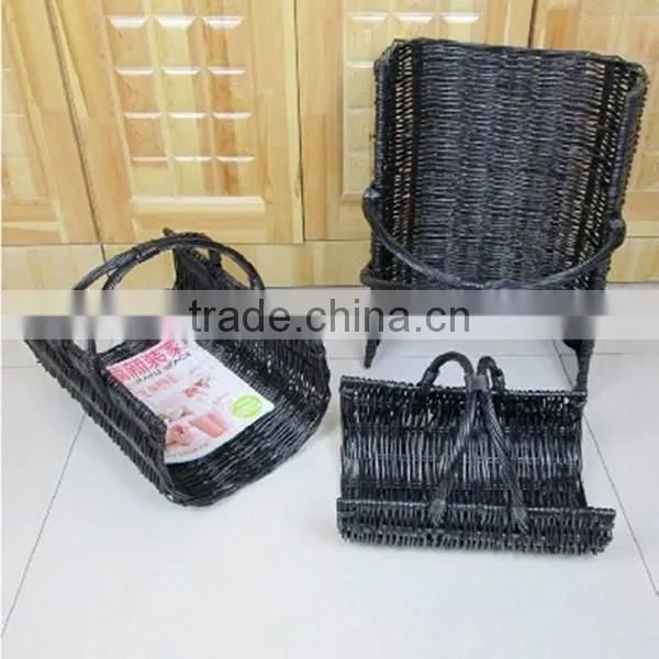 cheap wicker book storage basket wicker magzine basket