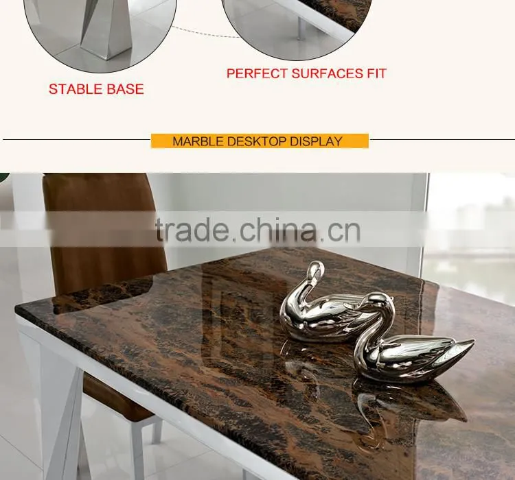 Kitchen Table and Chair Sets Marble Inlay Dining Table TH308