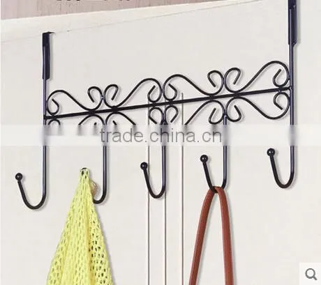 PN Decorative Over the Door 5 Hook Rack Organizer / Hanger Clothes at Office/Home Metal Hooks for Clothes Hanger