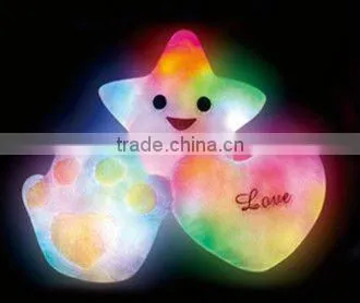 Stock small order supply fashion LED light cushion new design cushion
