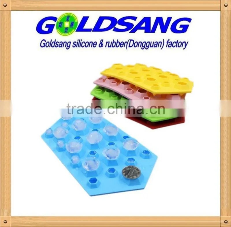 Eco-friendly creative silicone diamond ice cube tray