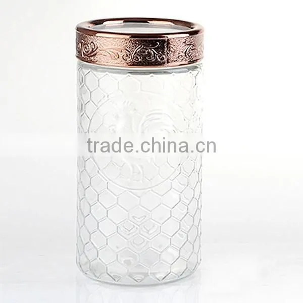hot sale cheap glass honey food storage jars empty preserving jar with twist cap