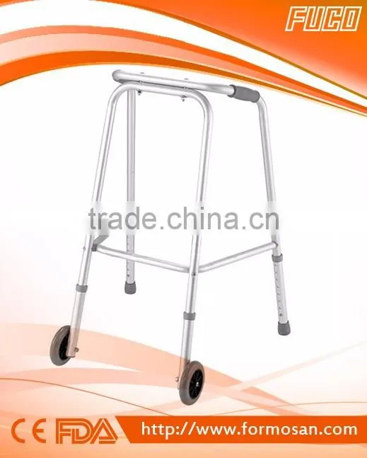 ALUMINUM FIXED RIGID NON FOLDING WALKER with WHEELS( FIXED walker,walking aid)