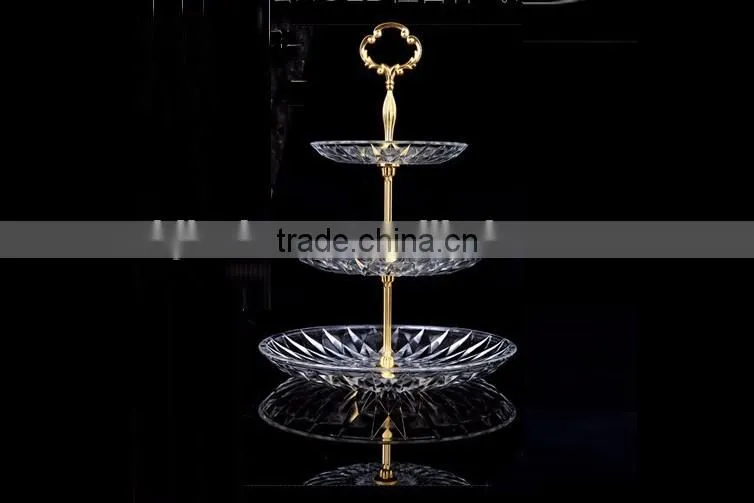 clear glass kitchen plate rack set for cake macaron