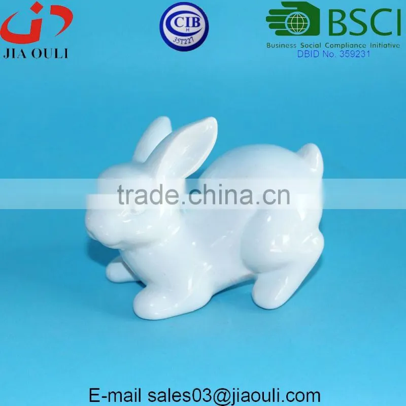 Lovely EASTER decorations mini white ceramic Bunny