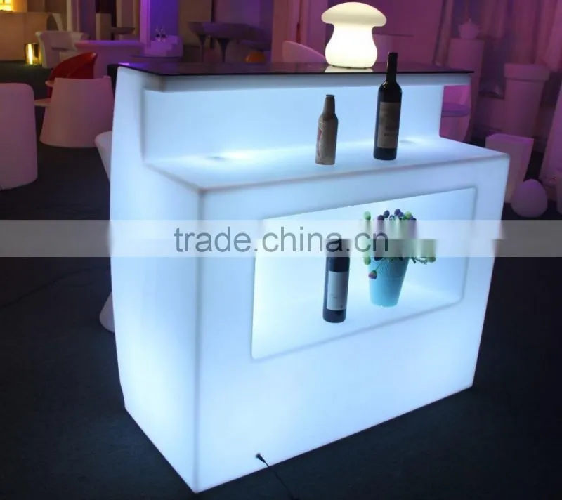 New Design Color Changing Plastic Rechargeable led counter/led counter display