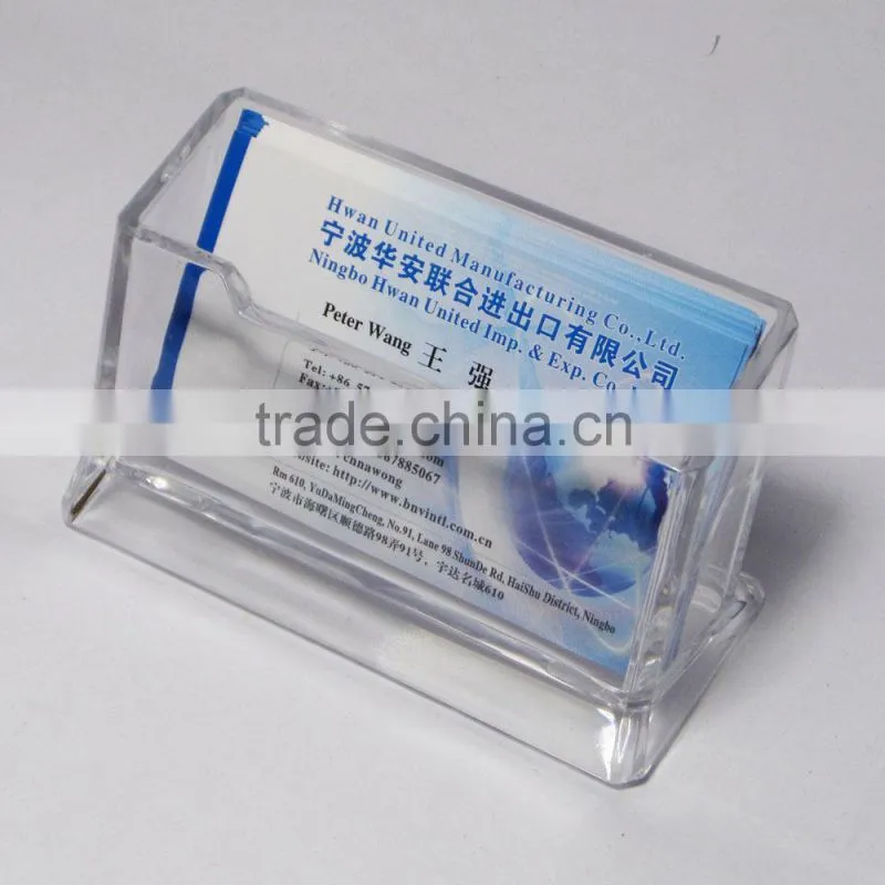 Hot selling transparent plastic desktop name card holder
