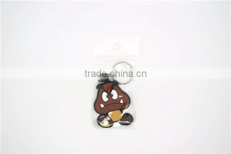 2017 Wholesale custom cartoon 3D soft PVC keyring engrave mold silicone keychains