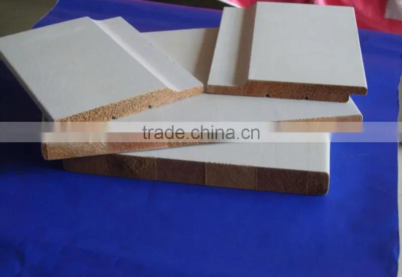 Factory Direct White Water -Based Primer Solid Wooden Ceiling Moulding Skirting/Baseboard