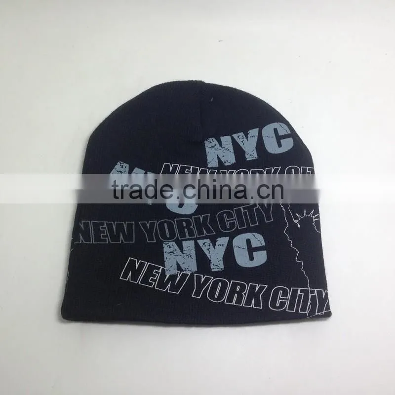 New Design Promotion Beanie Hat Knit Cap Custom Print