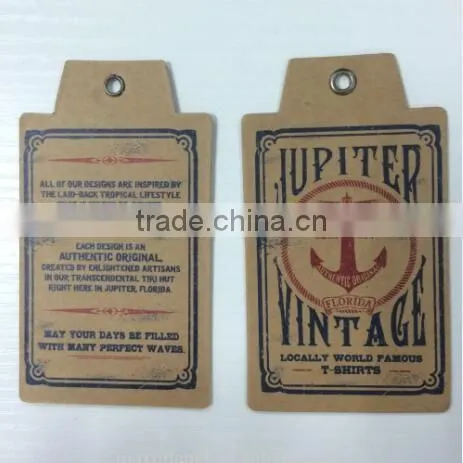 High quality fancy shape kraft paper hang tags with customized design