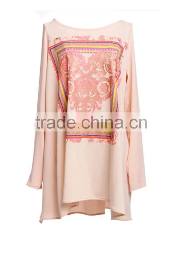 new fashion casual garment OEM plain long length t-shirts